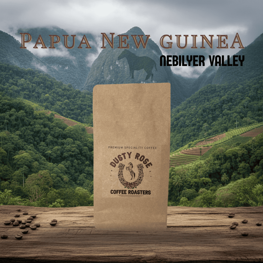 Papua New Guinea FRONT - Dusty Rose Coffee Roasters Papua New Guinea Simbai coffee